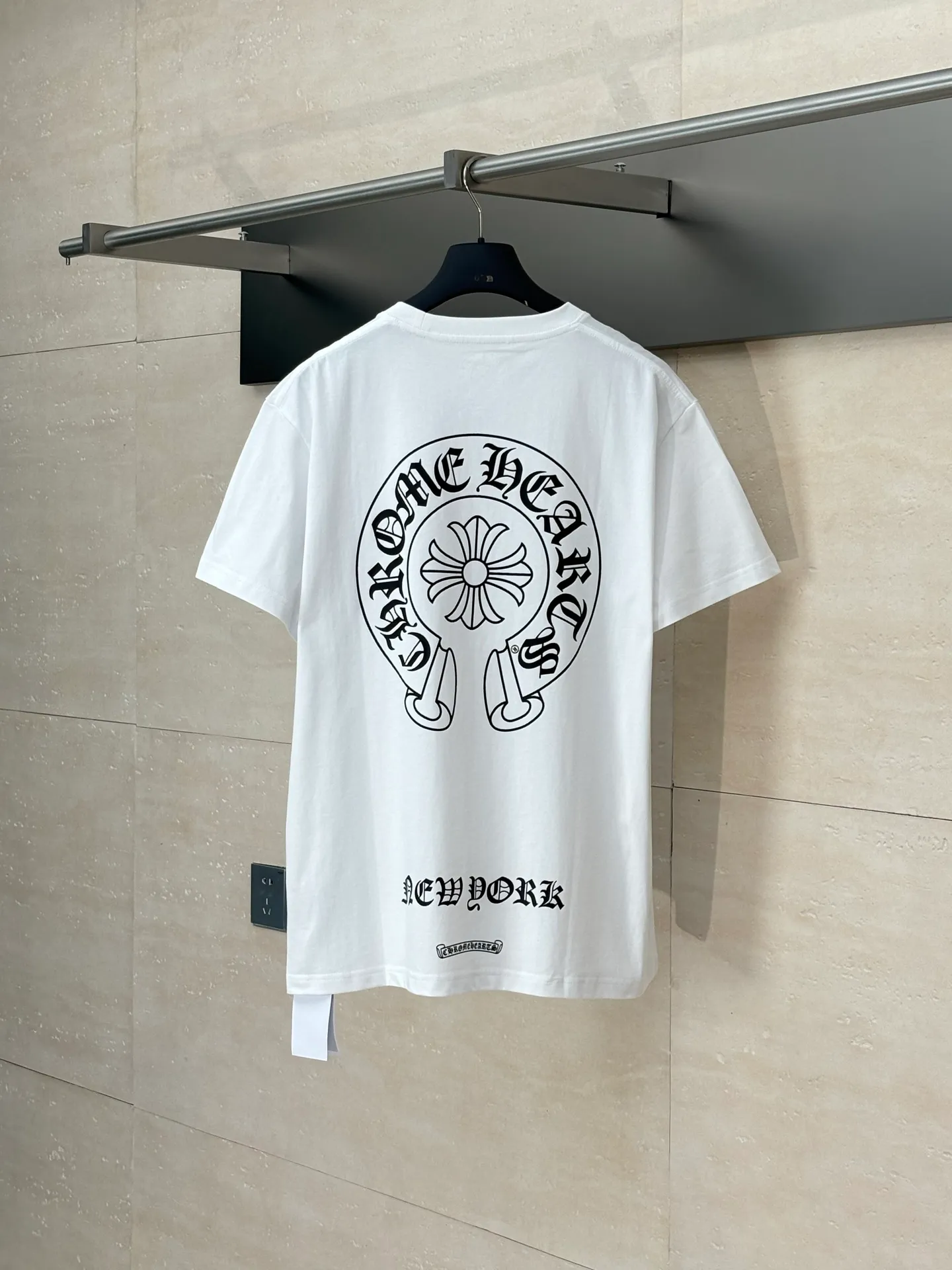 🅿️270 Chrome Heart*/Chrome Heart 25SS CH New York limited horseshoe print short-sleeved T-shirt. The fabric is made of 26-woven 200g cotton. The printing uses special imported slurry. Customized supporting accessories. Size: S/M/L